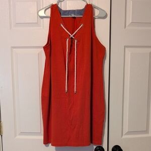 Nautica Sleeveless Red Dress with Tie Detail Size XXL